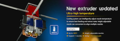 Creatbot DX Plus Αυτόνομος 3D Printer Τριπλού Extruder με Σύνδεση USB και Card Reader