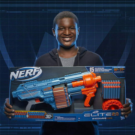 Nerf Нерф изстрелвач Shockwave RD-15 Елит 2.0 за 8+ години+ години