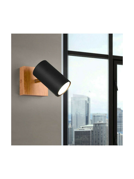 Trio Lighting Marley Single Spot with Socket GU10 in Black Color