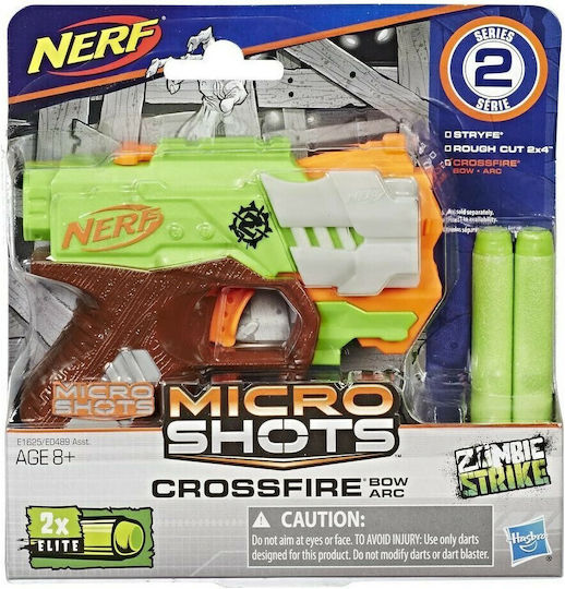 Nerf Εκτοξευτής Microshots Crossfire Bow Zombie Strike για 8+ Ετών