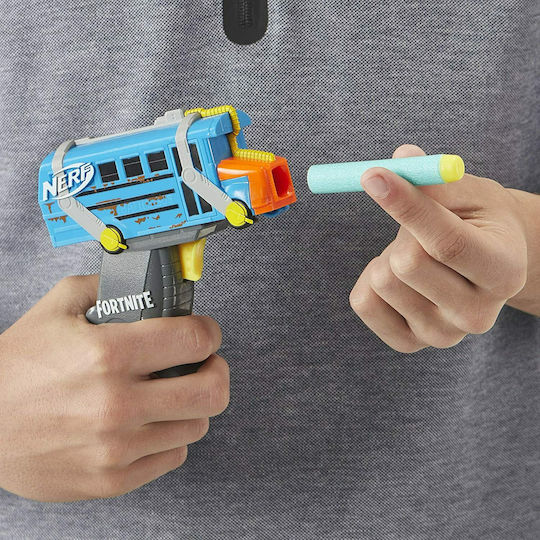 Nerf Lansator Micro Battle Bus MicroShots Blaster Fortnite pentru 8+ ani+ Ani