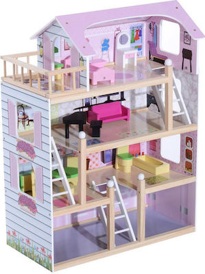 HomCom Wooden Dollhouse 350-011