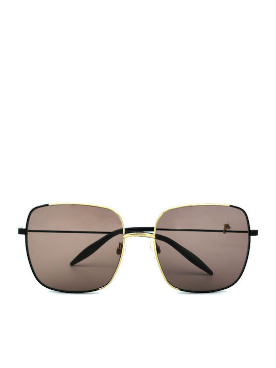 Mila ZB Women's Sunglasses with Black Metal Frame and Brown Lens