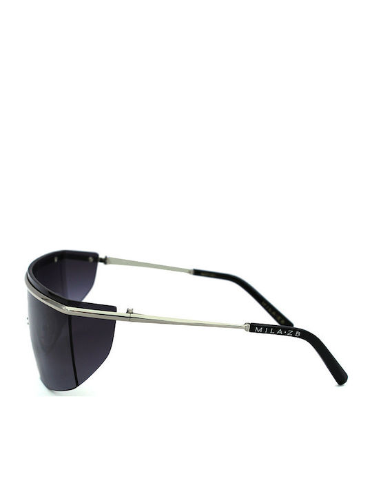 Mila ZB Unisex Sonnenbrille mit Silber Gestell