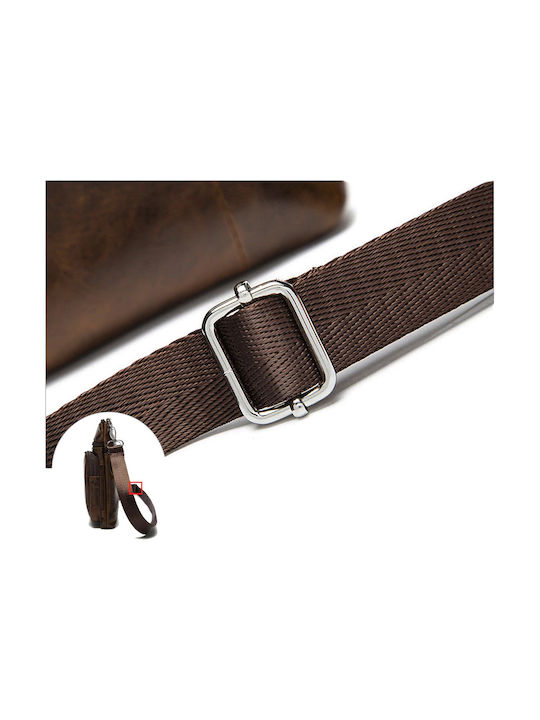 Lederne Herren Tasche Schulter / Crossbody Braun