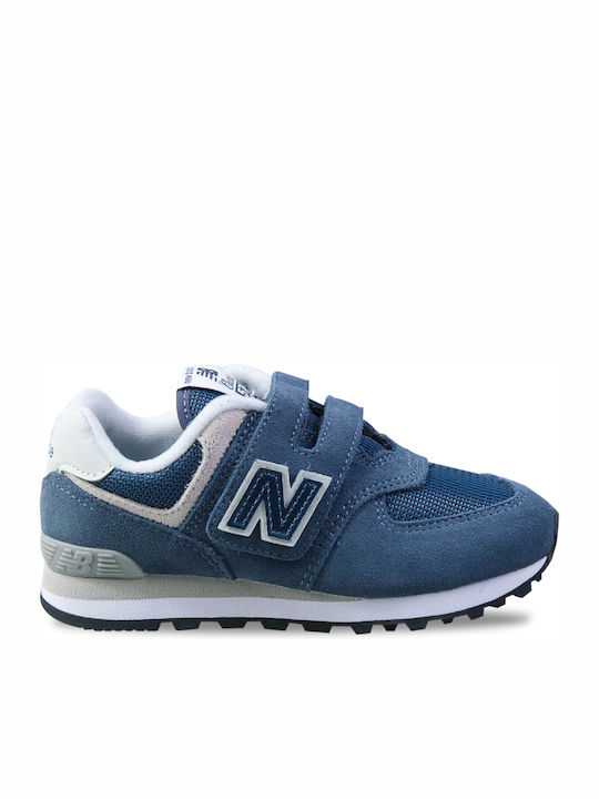 574 Classic Kids Sneakers with Scratch Navy Blue