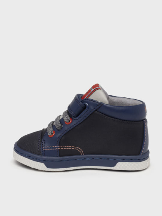 Παιδικά Sneakers High Ανατομικά με Σκρατς Πολύχρωμα