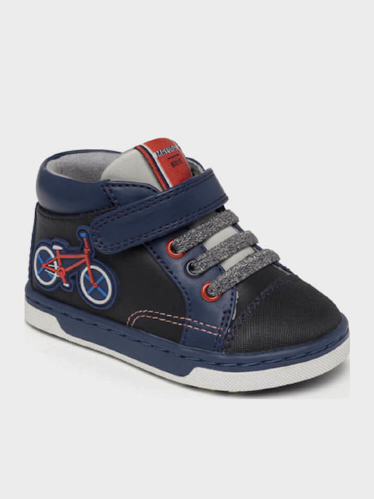 Παιδικά Sneakers High Ανατομικά με Σκρατς Πολύχρωμα