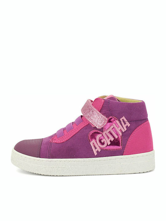 Kids Sneakers High Anatomic with Scratch Purple