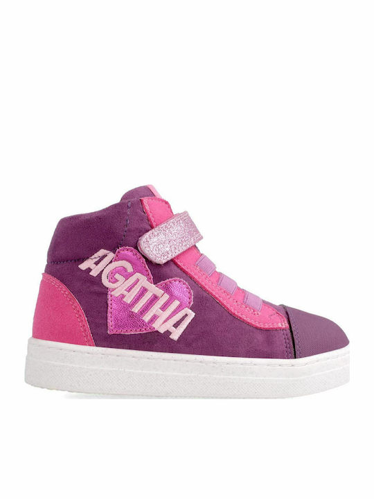 Kids Sneakers High Anatomic with Scratch Purple