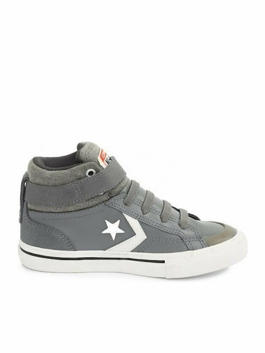 Chuck Taylor All Star PRO BLAZE STRAP HI Παιδικά Sneakers High με Σκρατς Γκρι