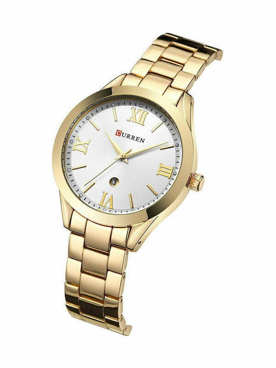 Curren Women's Watch with Gold Metal Bracelet