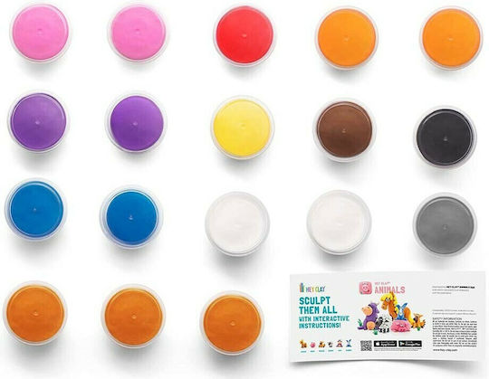 Hey Clay Claymates Animals Multicolour Modelling Clay 390gr