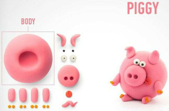 Hey Clay Claymates Pig Modelling Clay for Kids Multicolour