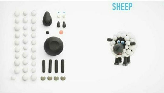 Hey Clay Claymates Lamb Modelling Clay for Kids Multicolour