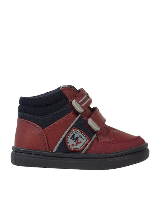 Παιδικά Sneakers High με Σκρατς Κόκκινα