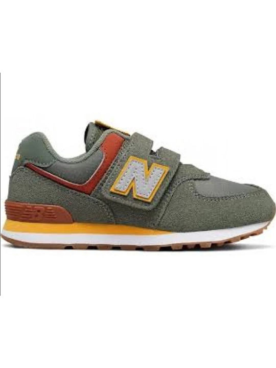 574 Classic Classic Kids Sneakers with Scratch Khaki