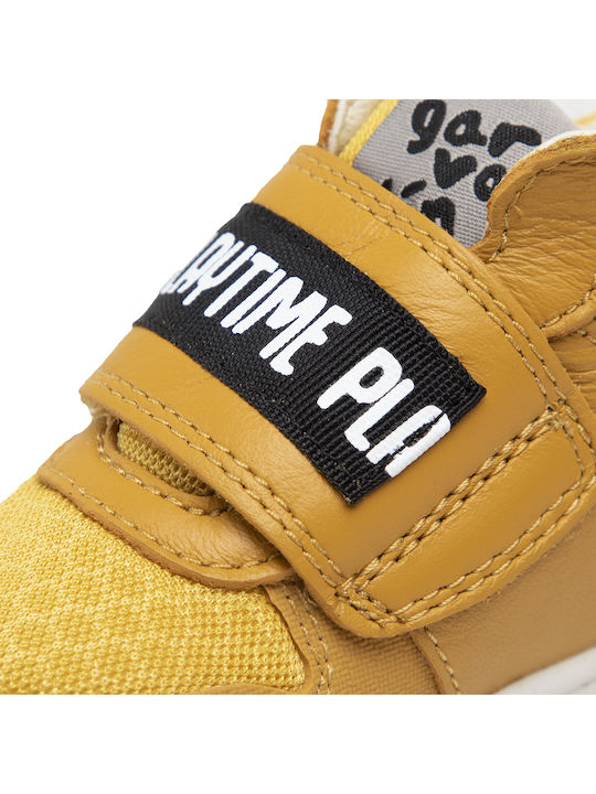Παιδικά Sneakers High Ανατομικά με Σκρατς Κίτρινα