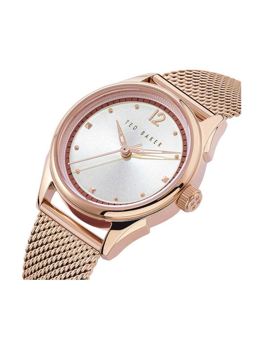 Ted Baker Luchiaa Women's Watch with Pink Gold Metal Bracelet