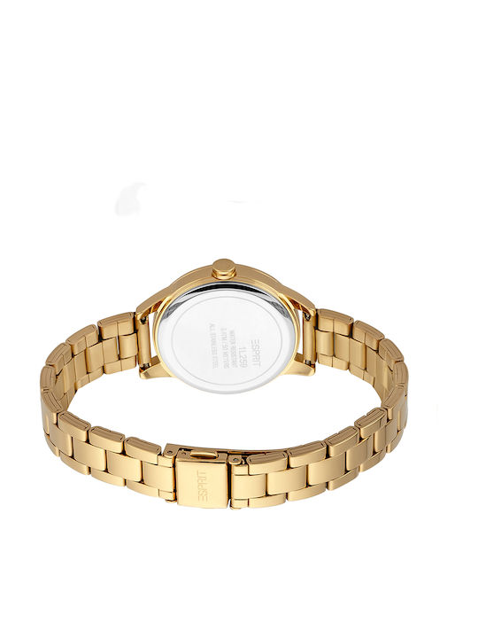 Esprit Jewellery Set Ceas de Damă cu Auriu Brățară Metalică