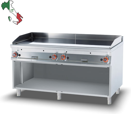 Lotus LPG Commercial Flat Top Griddle 160x90x90cm 36kW with Flat Chrome Plate