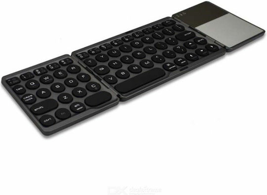 BT-86 Mini Foldable Безжично Клавиатура с тъчпад Английски US Черен
