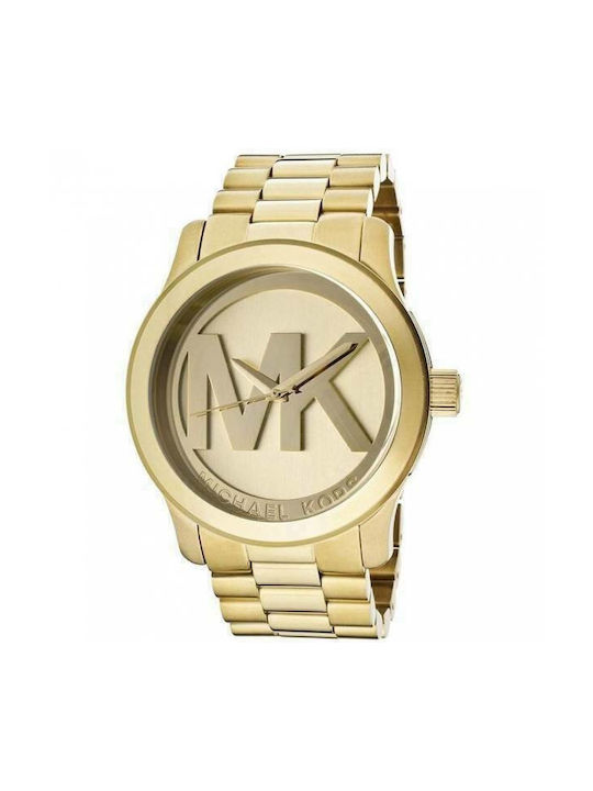 Michael Kors Runway Watch with Gold Metal Bracelet