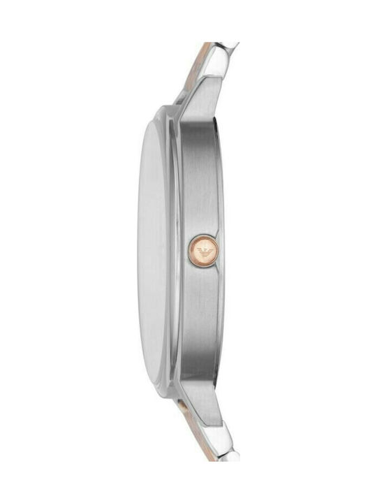 Emporio Armani Crystals Women's Watch with Pink Gold Metal Bracelet