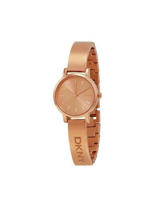 DKNY Watch with Pink Gold Metal Bracelet NY2308