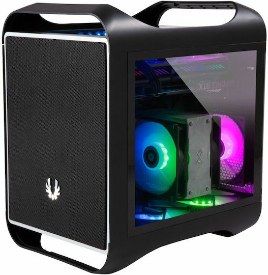 BitFenix Prodigy M 2022 ARGB Gaming Mini-Turm Computergehäuse mit Seitenfenster Schwarz