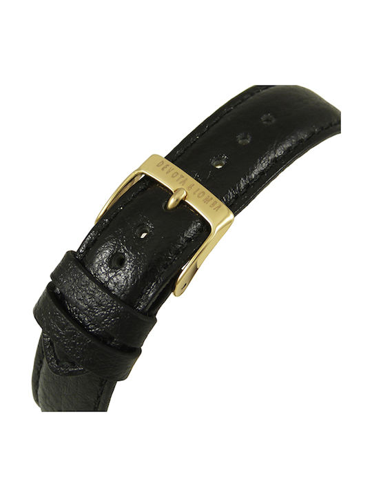 Devota & Lomba Damen Uhr mit Schwarz Lederarmband