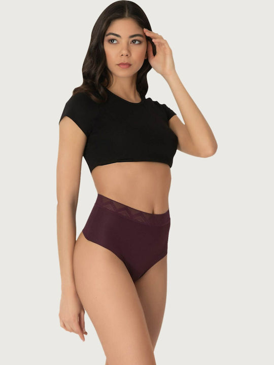 High-waisted Women's String Seamless Purple