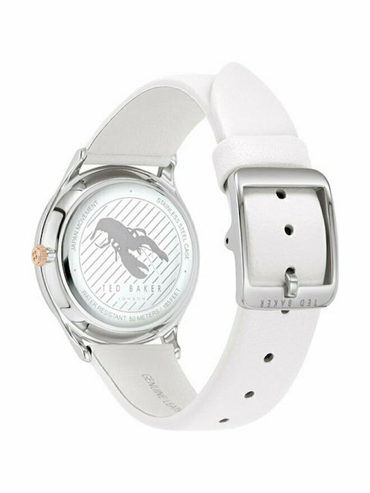 Ted Baker Belgravia Women's Watch with White Leather Strap
