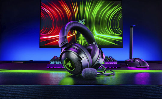 Razer Kraken V3 HyperSense Over Ear Gaming Headset cu conexiune USB Negru