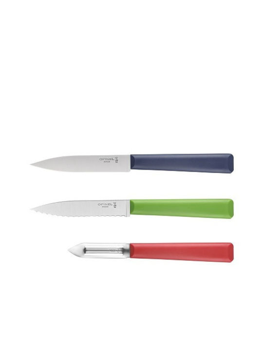 Opinel Trio Εssentiels+ Σετ Μαχαίρια από Ανοξείδωτο Ατσάλι 002359 3τμχ