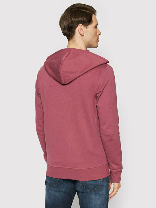 Sweatshirt with Hood Burgundy