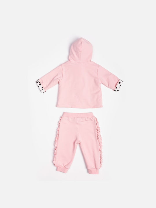 Fun Strike Kids Sweatpants Set Pink 3pcs