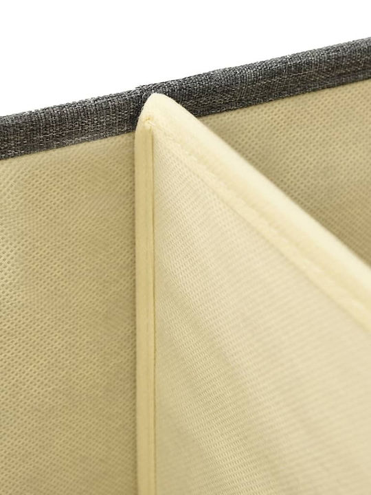 vidaXL Fabric Storage Box with Lid Gray 50x30x25cm 2pcs