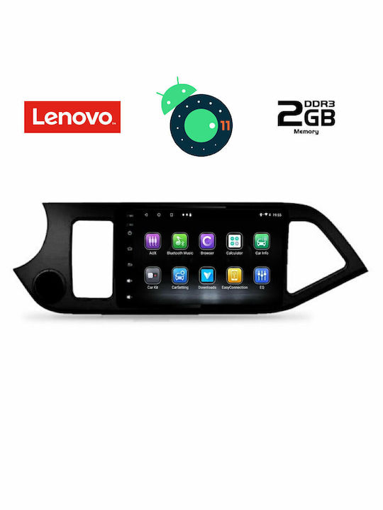 Lenovo LVB 4308 GPS Ηχοσύστημα Αυτοκινήτου για Kia Picanto 2011-2017 (Bluetooth/USB/WiFi/GPS) με Οθόνη Αφής 9"