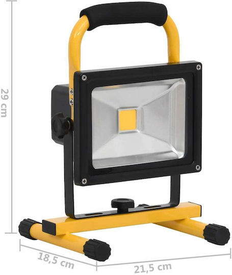 vidaXL Προβολέας Εργασίας Επαναφορτιζόμενος LED με Φωτεινότητα έως 1500lm