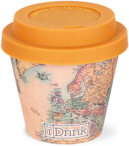 iDrink Чаша Бамбук с Капак в Разнообразни Дизайни Жълта 90мл (Различни Дизайни)
