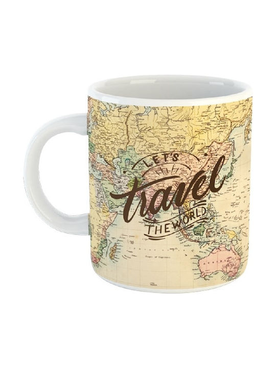 I-Total Old Maps Cană Ceramică Multicoloră 295ml