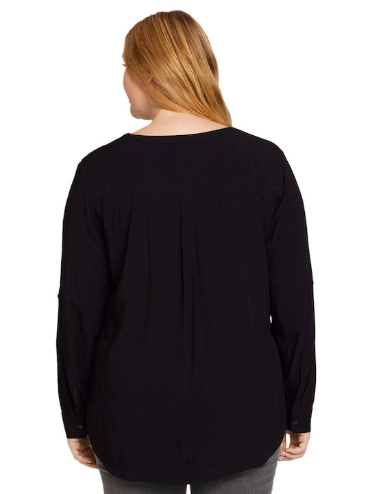 Tom Tailor Tunic with 3/4 Sleeve Black