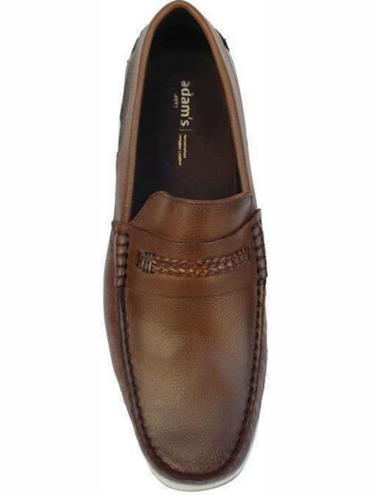 Adam's Shoes Men's Leather Moccasins Tabac Brown