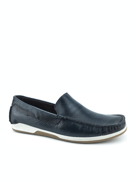 Adam's Shoes 790-21010 Men's Leather Moccasins Blue