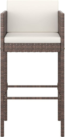 Bar Stool Rattan Brown 4 Pieces 50x48x100cm Bar Stool Rattan Brown 4 Pieces 50x48x100cm