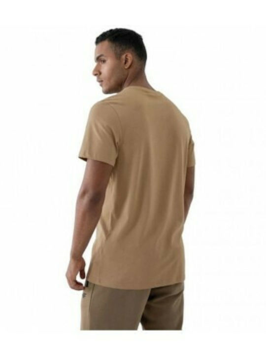 4F Men's Athletic T-shirt Short Sleeve Beige