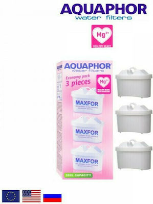 Aquaphor Water Filter Replacement for Jug from Activated Carbon B100-25 Mg+ Maxfor 220006 3pcs