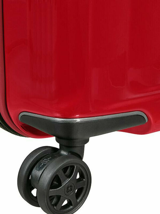 Samsonite Nuon Βαλίτσα Ταξιδίου Καμπίνας Σκληρή Κόκκινη με 4 Ρόδες Ύψους 55εκ.
