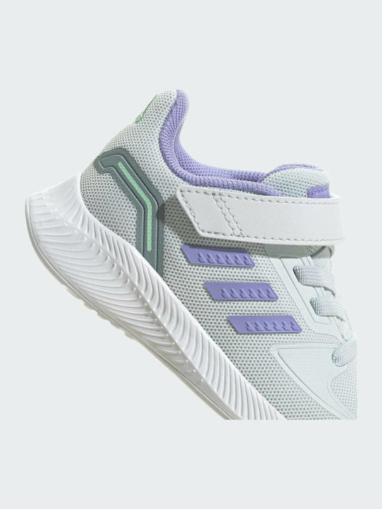 Runfalcon 2.0 I Kids Sports Shoes Running with Hoop & Loop Closure Blue Tint / Light Purple / Pulse Mint